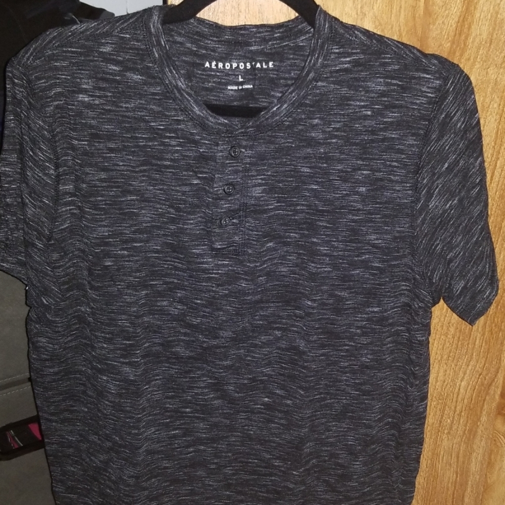 Charcoal Aeropostale Henley